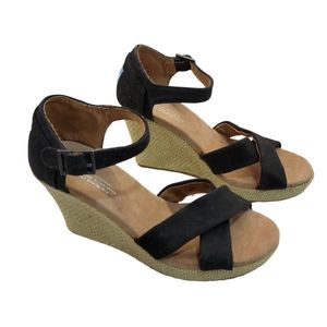 TOMS Burlap Wedge Heel